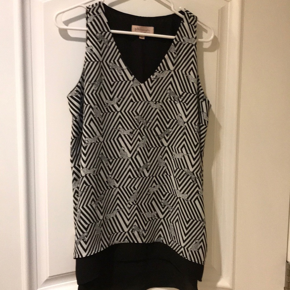 Philosophy Sleeveless  v-neck blouse top size M